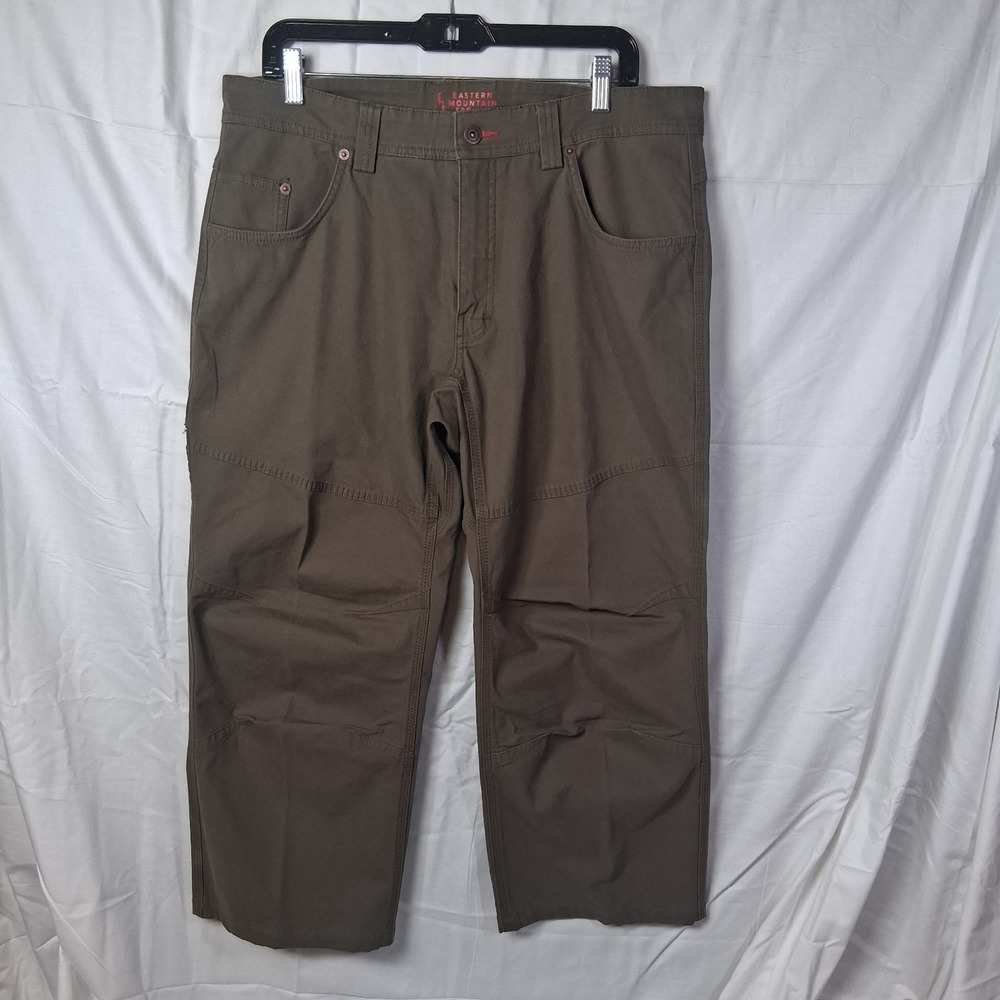 Eastern Mountain Sports Fencemender Cropped Pants Men 36x25 Khaki Olive NWT